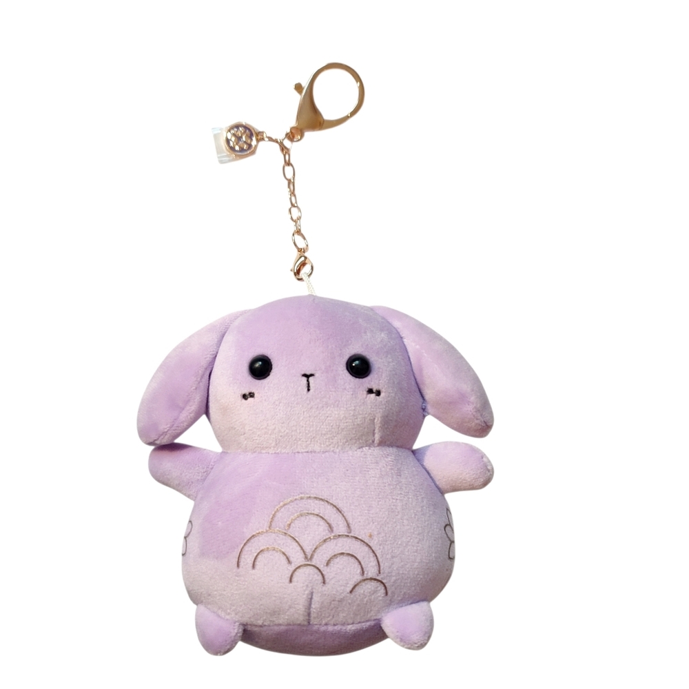 Tatcha Jiyu Chan Purple Plush Bunny Keychain New